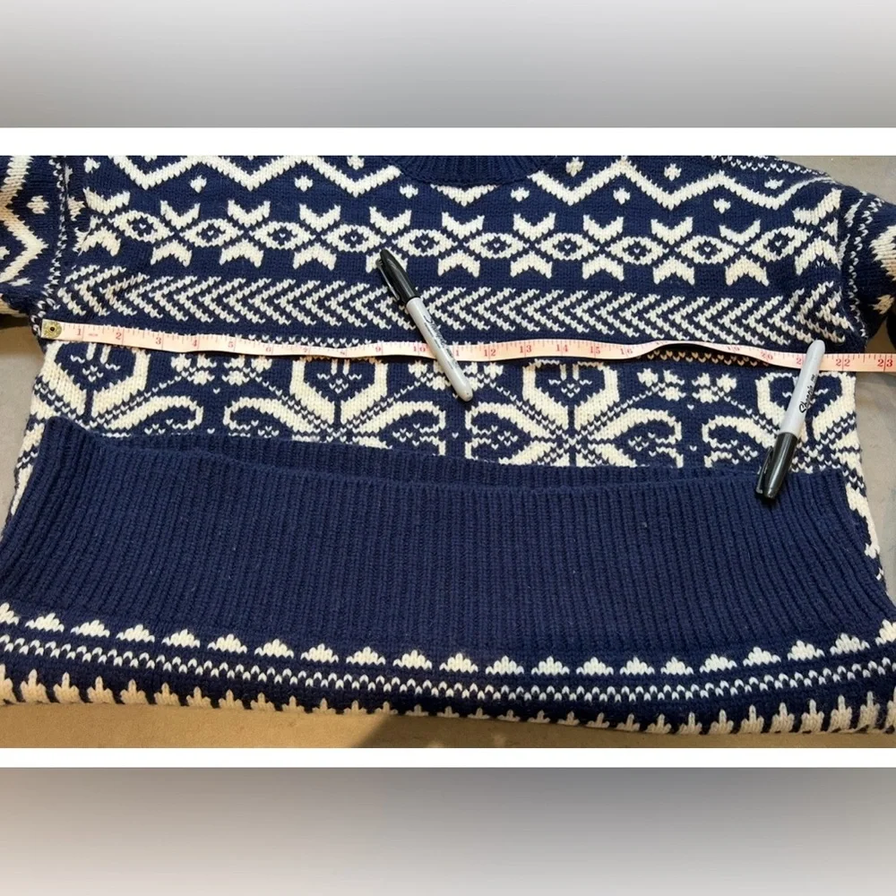 Ralph Lauren polo Navy and Cream Knit Sweater -men’s large - Picture 9 of 11